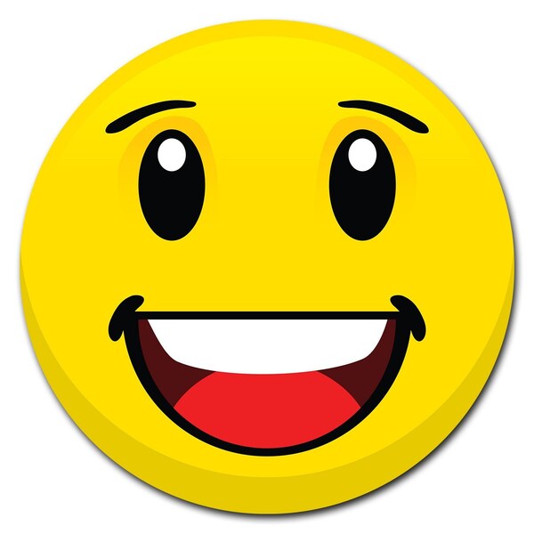 Signmission Emoji Yellow Smiling Circle Corrugated Plastic Sign C-12-CIR-Emoji Yellow Smiling - main